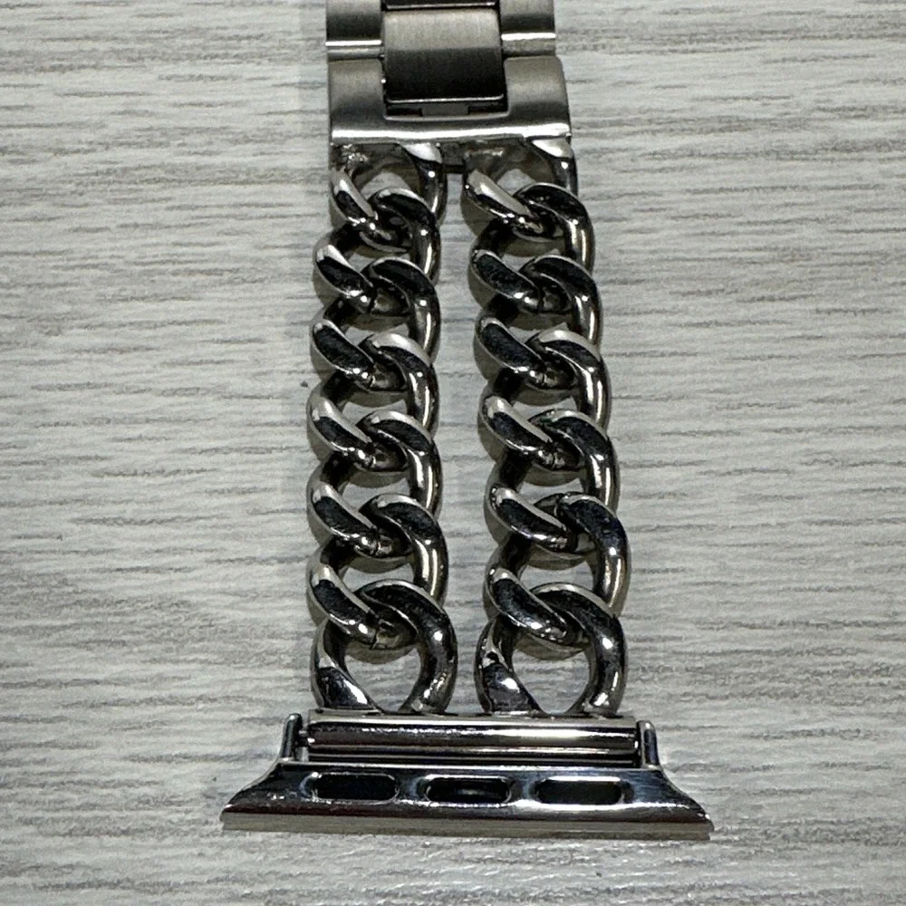 Apple‎ Watch Band Metal Silvertone Chain Pattern